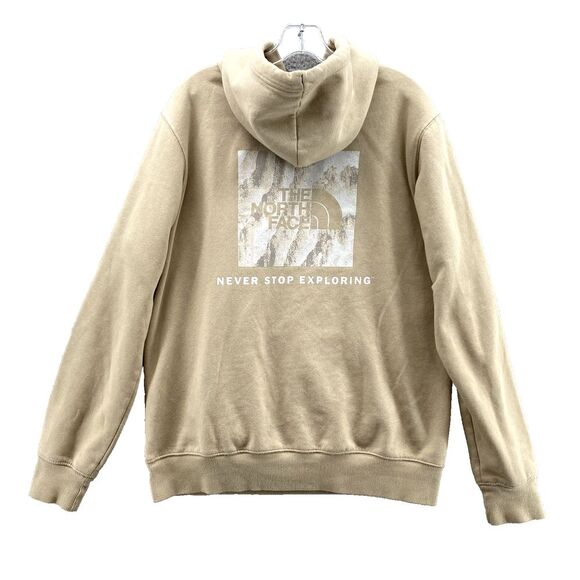 North Face Hoodie Men's Large Beige Explore Gorpcore Streetwear Outdoor Academia - Picture 1 of 10